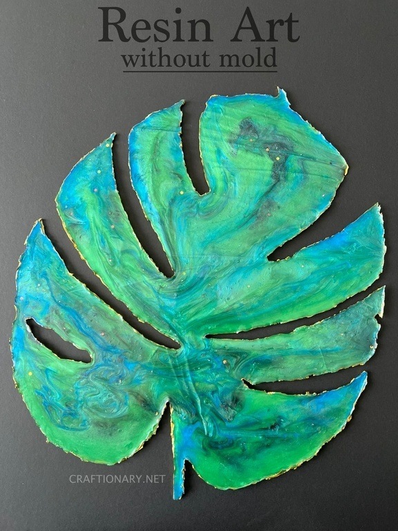 DIY Large Leaf Resin Tray With Hot Glue Gun - Craftionary